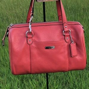 Coach Avery Pebbled Leather Satchel
